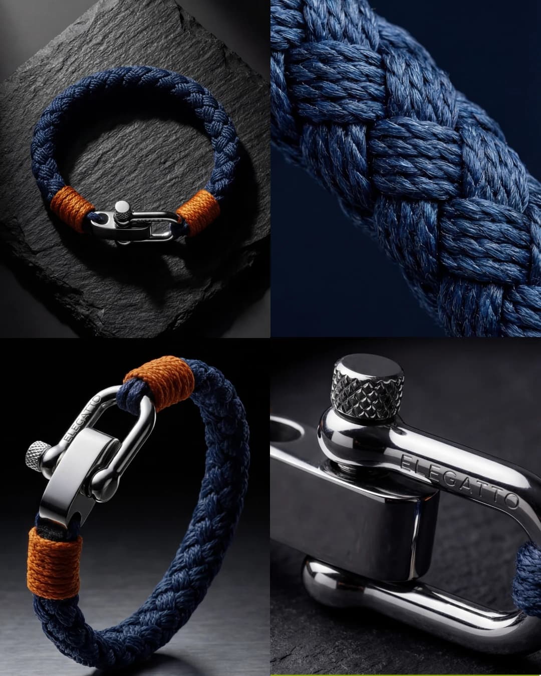 E-shot Studio grid layout — 2x2 AI product composition for colorways and variant displays